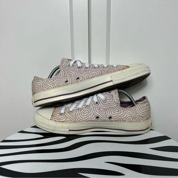 Converse ctas low polka dot heart purple beige - Picture 5 of 8